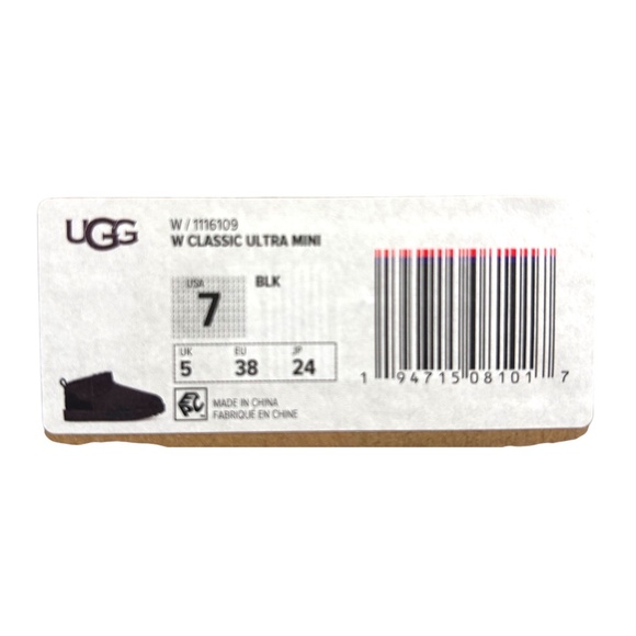UGG Classic Ultra Mini — Black | Size 7 - Picture 9 of 9